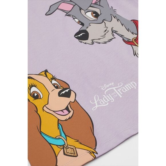 H&M Girls Disney 101 Dalmatians & Lady & the Tramp Long Sleeve 2 Shirt Set NEW - Picture 3 of 13